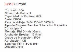Mini Automático Para Montar - 9304 - Productos Eléctricos - Electricidad en Guatemala - Larssystem