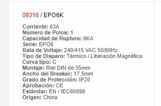 Mini Automático Para Montar - 9312 - Productos Eléctricos - Electricidad en Guatemala - Larssystem