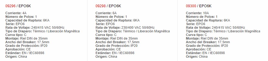 Mini Automático Para Montar - 9298 - Productos Eléctricos - Electricidad en Guatemala - Larssystem