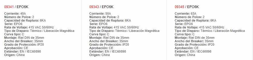 Mini Automático Para Montar - 2P 40A - 9341 - Productos Eléctricos - Electricidad en Guatemala - Larssystem