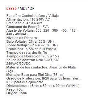 Monitor De Voltaje - 53885 - EBCHQ - Productos Eléctricos - Electricidad en Guatemala - Larssystem