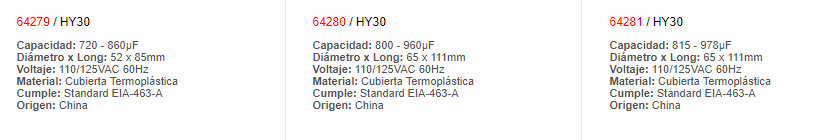 Condensador - 64252 - EBCHQ - Productos Eléctricos - Electricidad en Guatemala - Larssystem
