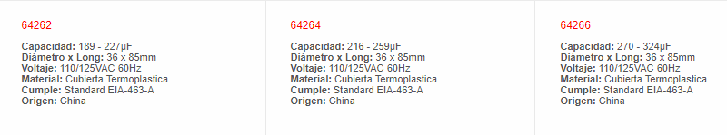 Condensador - 64256 - EBCHQ - Producto Eléctrico - Electricidad en Guatemala - Larssystem