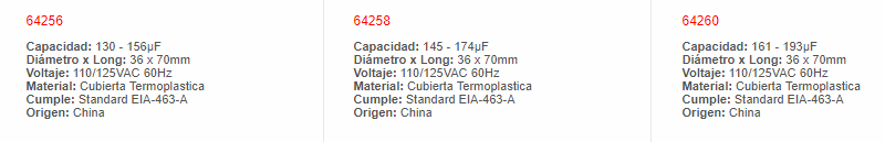 Condensador - 64258 - EBCHQ - Productos Eléctricos - Electricidad en Guatemala - Larssystem