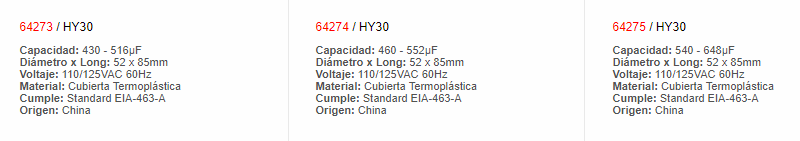 Condensador - 64264 - EBCHQ - Productos Eléctricos - Electricidad en Guatemala - Larssystem