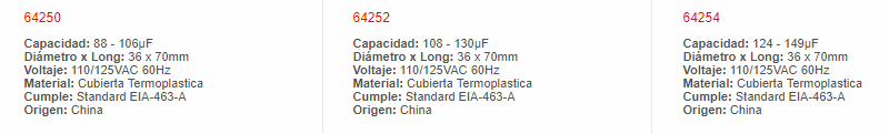 Condensador - 64270 - EBCHQ - Productos Eléctricos - Electricidad en Guatemala - Larssystem