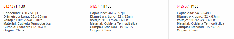 Condensador - 64270 - EBCHQ - Productos Eléctricos - Electricidad en Guatemala - Larssystem