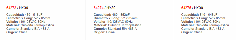 Condensador - 64272 - EBCHQ - Productos Eléctricos - Electricidad en Guatemala - Larssystem