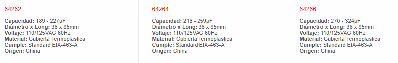 Condensador - 64274 - EBCHQ - Productos Eléctricos - Electricidad en Guatemala - Larssystem