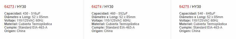 Condensador - 64274 - EBCHQ - Productos Eléctricos - Electricidad en Guatemala - Larssystem