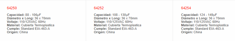 Condensador - 64275 - EBCHQ - Productos Eléctricos - Electricidad en Guatemala - Larssytem
