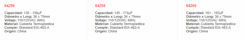 Condensador - 64275 - EBCHQ - Productos Eléctricos - Electricidad en Guatemala - Larssytem