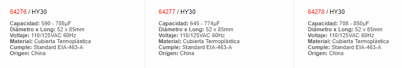 Condensador - 64276 - EBCHQ - Productos Eléctricos - Electricidad en Guatemala - Larssystem