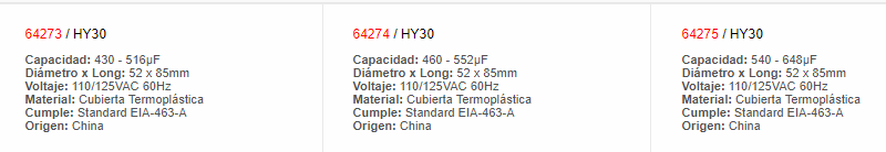 Condensador - 64277 - EBCHQ - Productos Eléctricos - Electricidad Guatemala - Larssystem