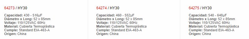 Condensador - 64279 - EBCHQ - Productos Eléctricos - Electricidad en Guatemala - Larssystem