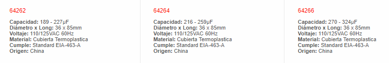 Condensador - 64280 - EBCHQ - Productos Eléctricos - Electricidad en Guatemala - Larssystem