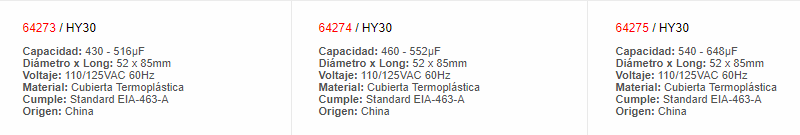 Condensador - 64280 - EBCHQ - Productos Eléctricos - Electricidad en Guatemala - Larssystem
