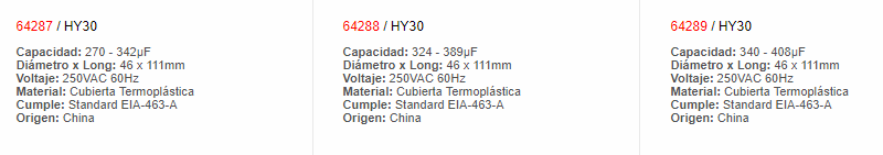 Condensador Para Arranque de Motor - 64285 - EBCHQ - Productos Eléctricos - Electricidad en Guatemala - Larssystem