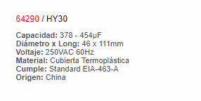 Condensador Para Arranque de Motor 64288 - EBCHQ - Productos Eléctricos - Electricidad en Guatemala - Larssystem