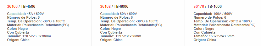 Regleta de Borne 36170 - EBCHQ - Productos de Eléctricos - Guatemala - Larssystem - Borneras