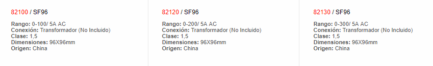 Amperímetro Análogo 0-600 5A AC 96X96mm - 82160 - EBCHQ - Productos Eléctricos - Electricidad en Guatemala - Larssystem