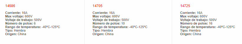 Bloque de Insercion 16A/500v - 14725 - Productos Eléctricos - Electricidad en Guatemala - Larssystem