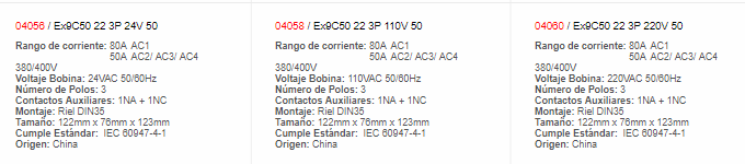 Contactor 100A 3 Polos - 4078 - Productos - Eléctricos - Electricidd en Guatemala - Larssystem