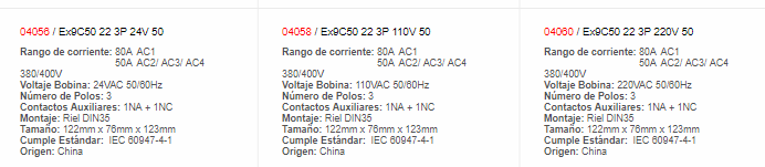 Contactor 65A 220 VAC 3 Polos 4066 - Productos Eléctricos - Electricidad en Guatemala - Larssystem