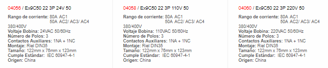 Contactor 80AMP 220 VAC 3 POLO - 4072 - Productos Eléctricos - Electricidad en Guatemala - Larssystem