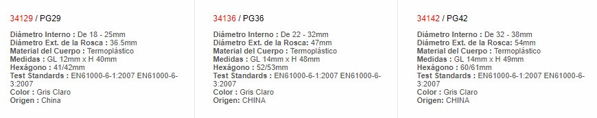 Prensaestopa - PG11 - 34111 - EBCHQ - Productos Eléctricos - Electricidad en Guatemala - Larssystem