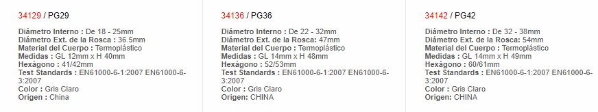Prensaestopa -PG29 - 34129 - EBCHQ - Productos Eléctricos - Electricidad en Guatemala - Larssystem