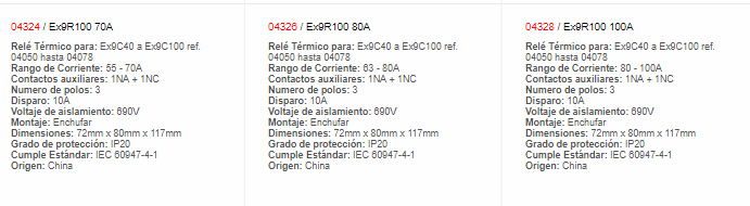 Rele Termico De 63-80 3 POLOS 10A 690V - 4326 - Productos Eléctricos - Electricidad en Guatemala - Larssystem