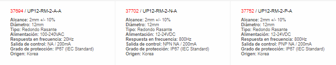 Sensor Inductivo Diametro 12mm - 37752 - HANYOUNG - Productos Eléctricos - Electricidad en Guatemala - Larssystem