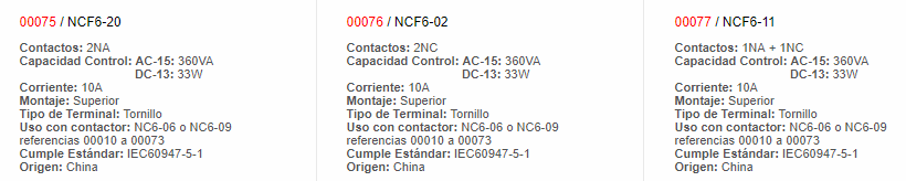 Bloque Auxiliar 77 - chint - Productos Eléctricos - Larssystem - Guatemala - Contactores