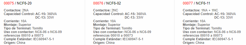 Bloque Auxiliar 81 - chint - Productos Eléctricos - Larssystem - Guatemala - Contactores