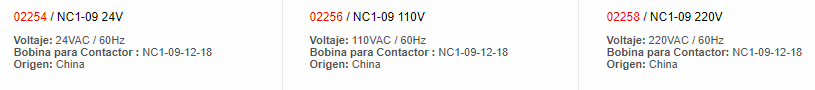 Bobina 2256 - chint - Productos eléctricos - Larssystem - Guatemala - Contactores 