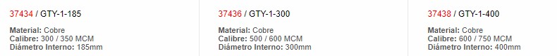 Conector Tubular de Cobre 250  300 MCM 150 mm - EBCHQ - 37432 - Productos Eléctricos - Electricidad en Guatemala - Larssystem
