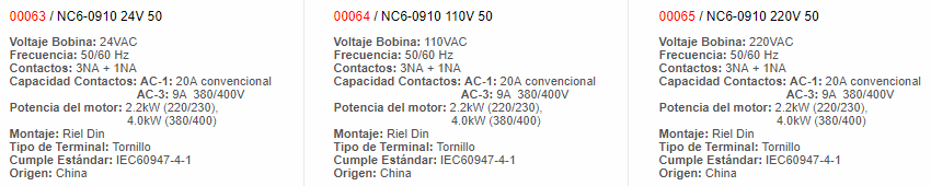 Contactor Auxiliar 220 VAC 5060Hz 2NA  2NC  9A AC3 - 73 - chint - Productos Eléctricos - Electricidad en Guatemala - Larssystem