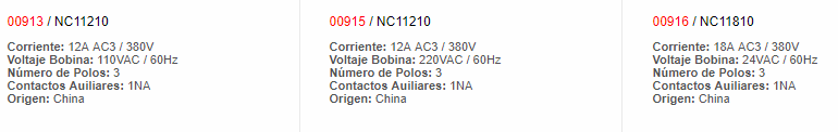 Contactor 12 AMP. AC3 220VAC 60Hz - 915 - chint - Productos Eléctricos - Electricidad en Guatemala - Larssystem
