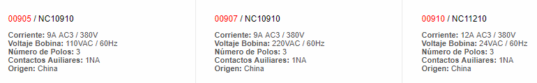 Contactor 18 AMP. AC3 110VAC 3p60Hz - 919 - chint - Productos Eléctricos - Electricidad en Guatemala - Larssystem