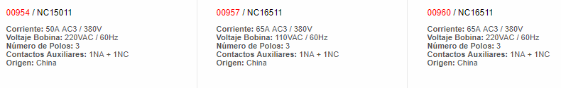 Contactor 65 AMP. AC3 110 VAC, 3p, 60Hz UL - 957 - chint - Productos Eléctricos - Electricidad en Guatemala - Larssystem