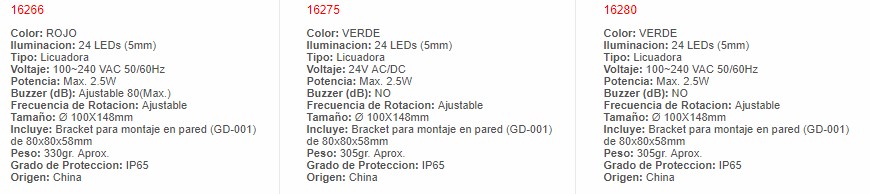 Lampara Rotativa 2.5W 100x148mm - 16280 - EBCHQ - Productos Eléctricos - Electricidad en Guatemala - Larssystem