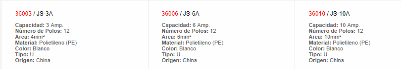 Regleta plastica 36006 - EBCHQ - Productos Eléctricos - Larssystem - Guatemala - Borneras