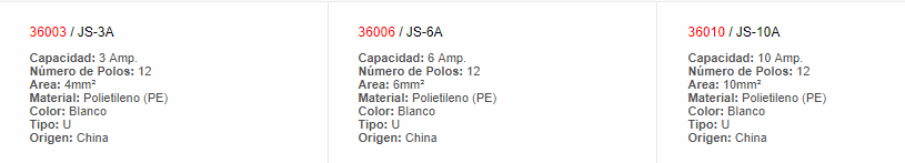 Regleta plastica 36015 - EBCHQ - Productos Eléctricos - Larssystem - Guatemala - Borneras 