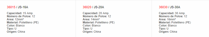 Regleta plastica 36015 - EBCHQ - Productos Eléctricos - Larssystem - Guatemala - Borneras