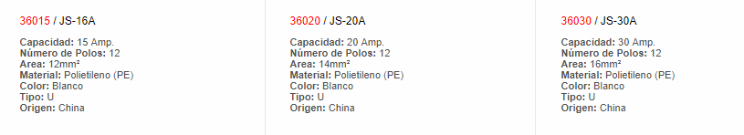 Regleta plastica 36020 - EBCHQ - Productos Eléctricos - Guatemala - Larssystem - Borneras